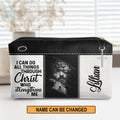 Jesus & Lion Leather Cosmetic Bag