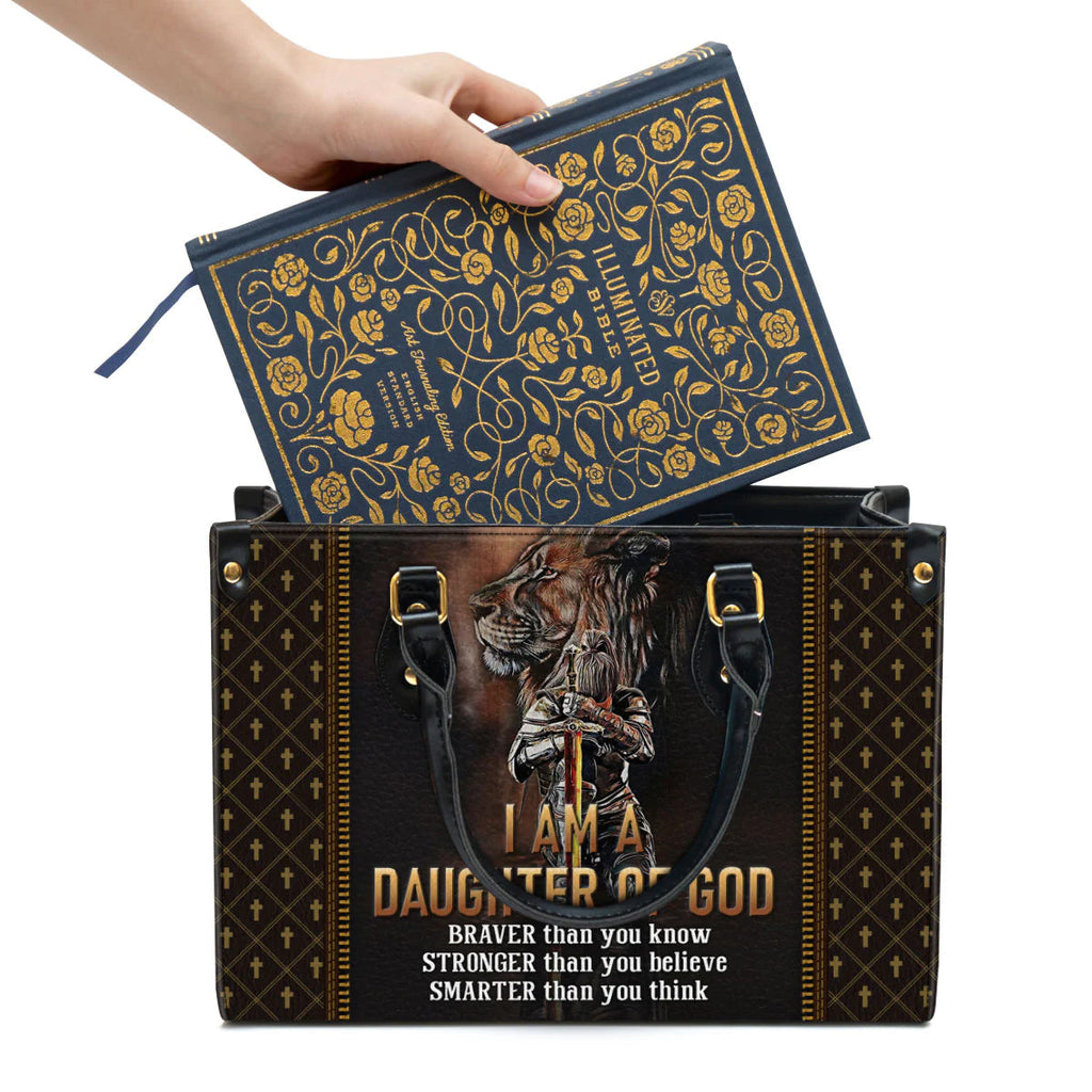 Daughter of God Personalized Leather Tote Bag