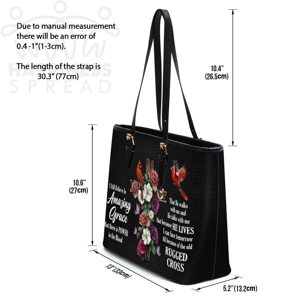 Personalized Amazing Grace Leather Handbag