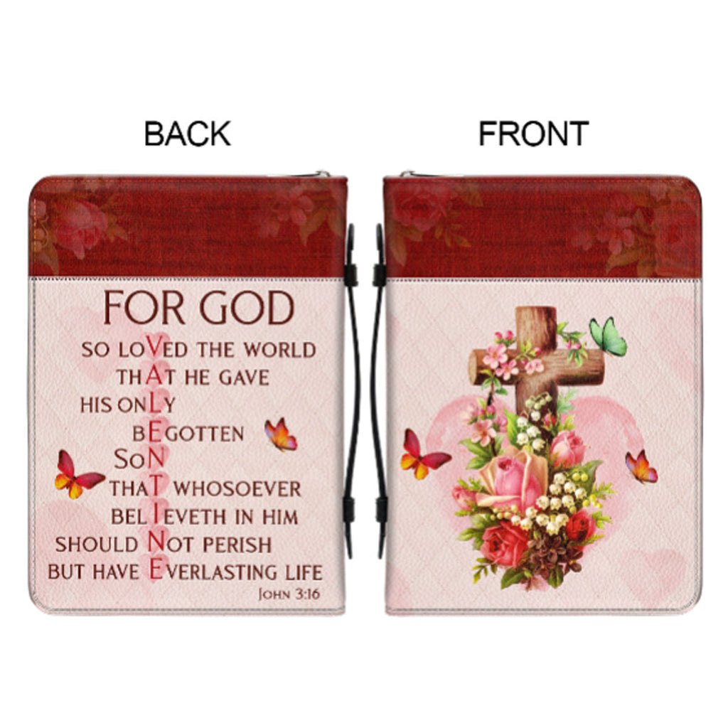 Personalized God So Loved The World Bible Cover