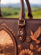 Psalm 23:1 Applique Leather Handbag