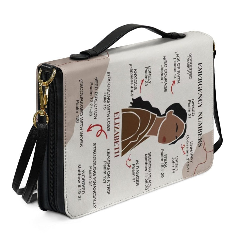 Personalized Emergency Numbers Bible Cover