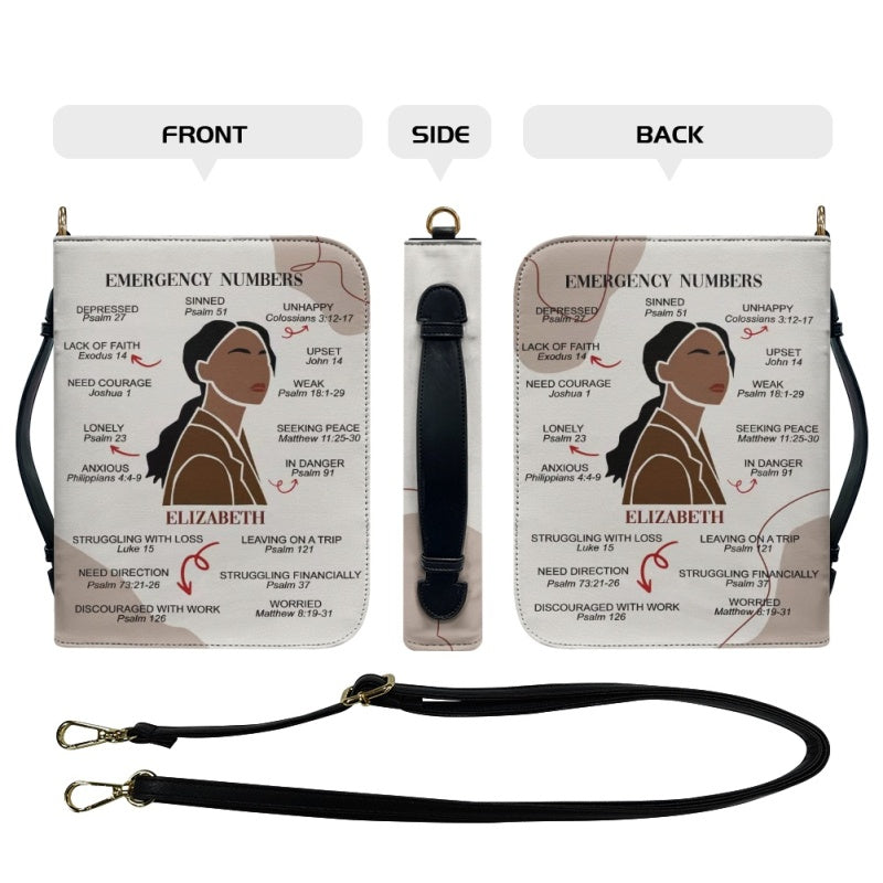 Personalized Emergency Numbers Bible Cover