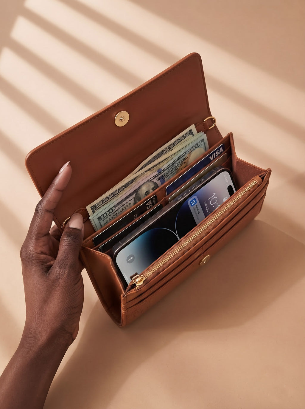 Tranquil Psalm 46:10 Embossed Leather Wallet