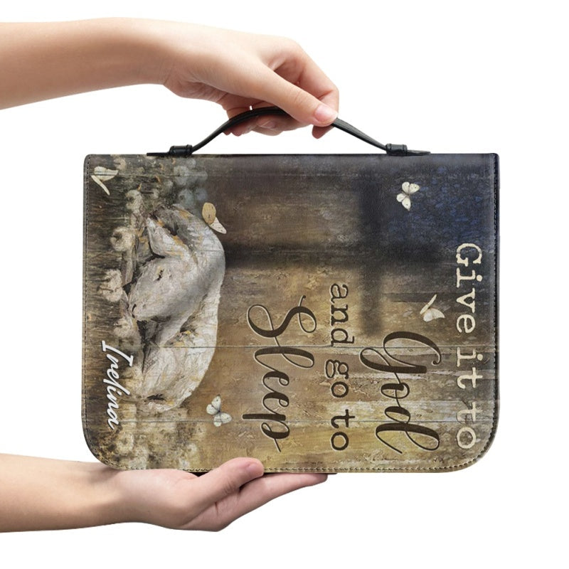 Personalized Sheep Bible Cover - Give It to God
