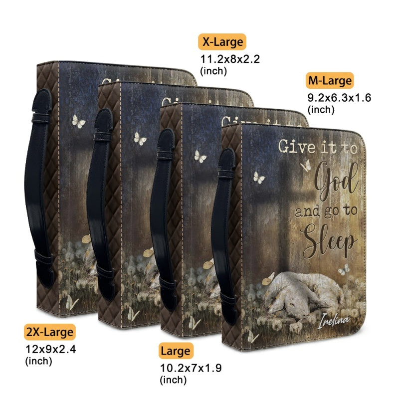 Personalized Sheep Bible Cover - Give It to God