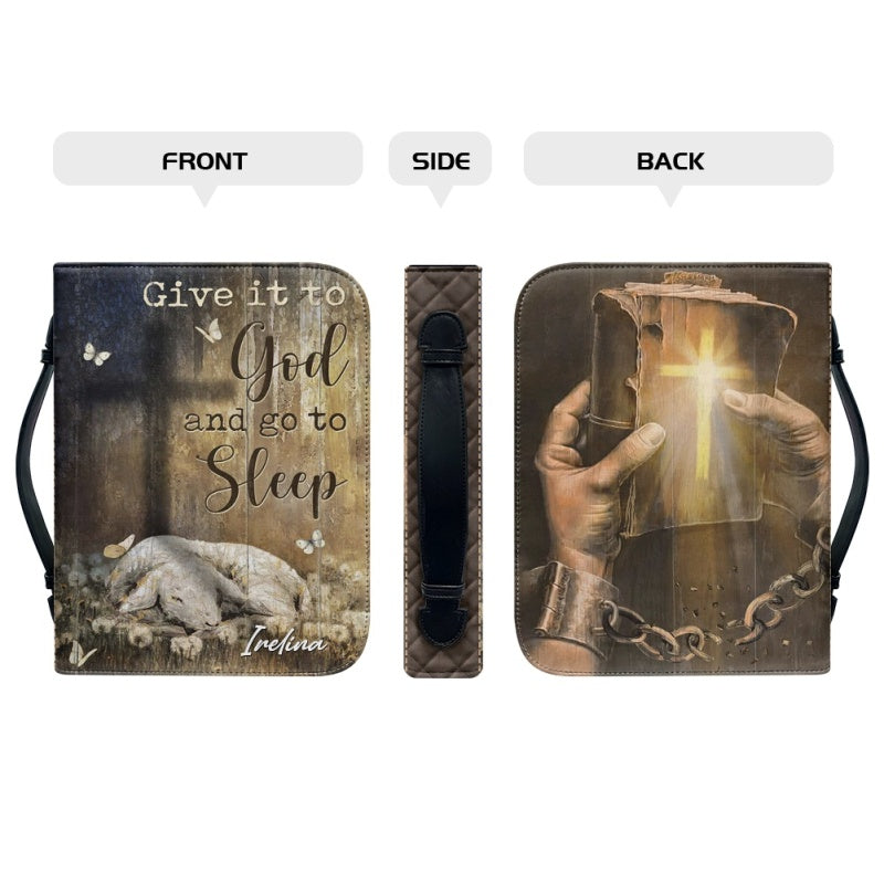 Personalized Sheep Bible Cover - Give It to God