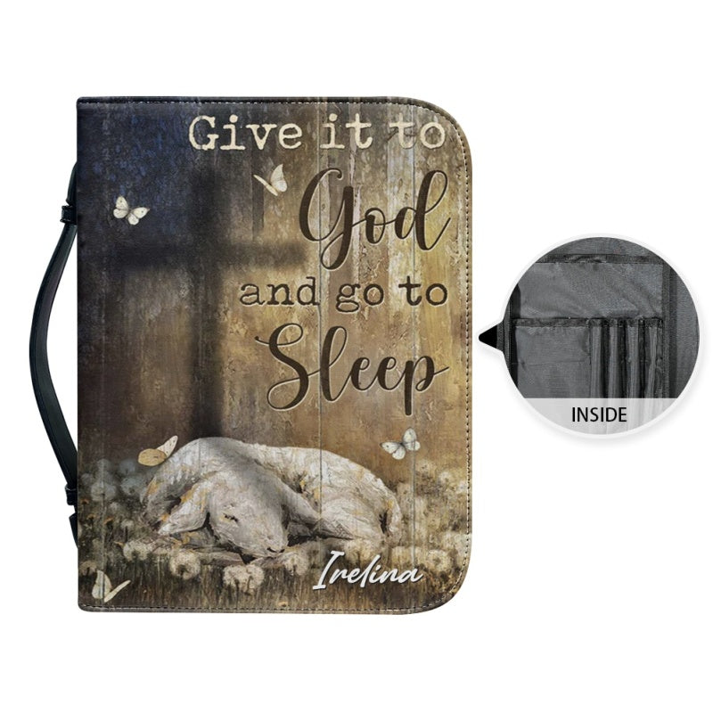 Personalized Sheep Bible Cover - Give It to God