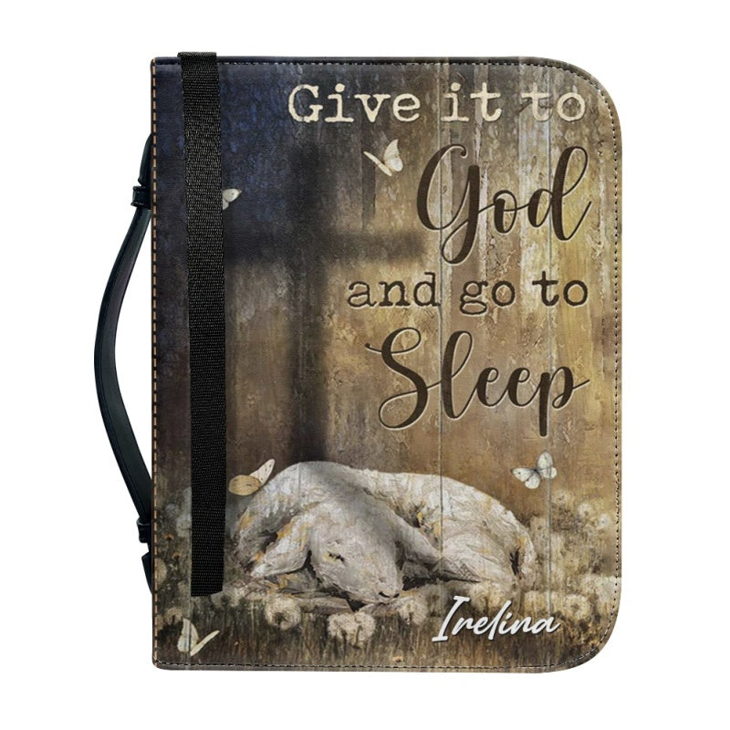 Personalized Sheep Bible Cover - Give It to God