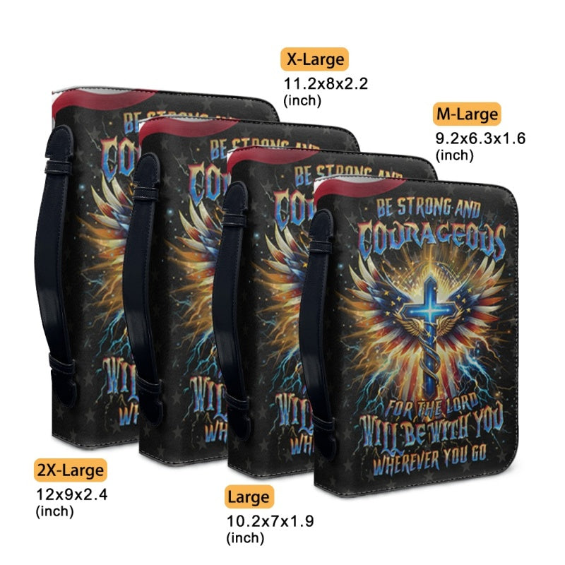 Personalized Be Strong & Courageous Bible Cover