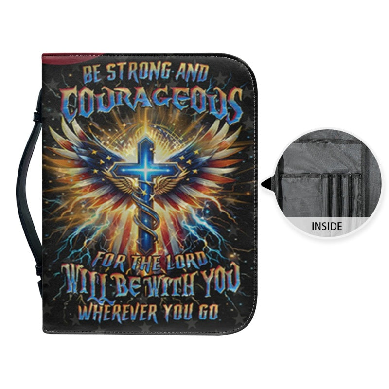 Personalized Be Strong & Courageous Bible Cover