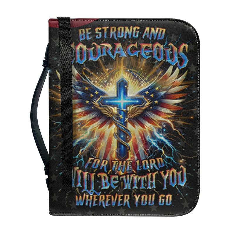 Personalized Be Strong & Courageous Bible Cover