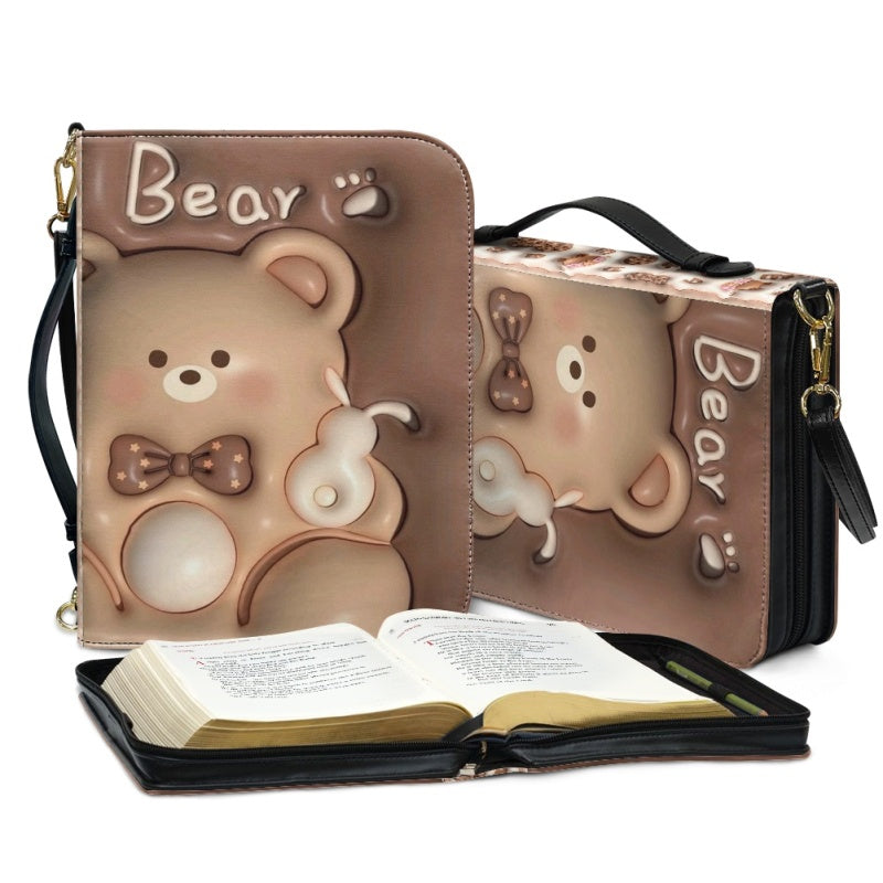 Cute 3D Bear Personalized Bible Cover