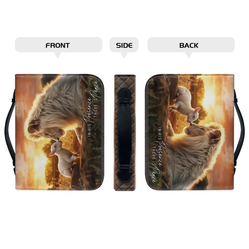 In His Presence Peace Personalized Bible Cover