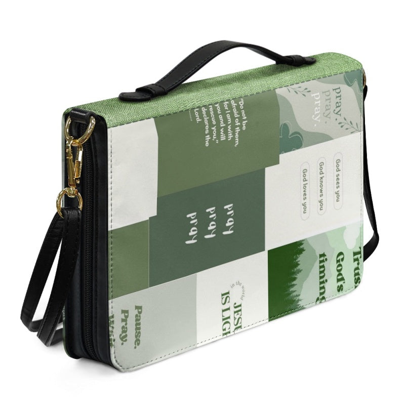 Personalized Green Pray Bible Cover Case