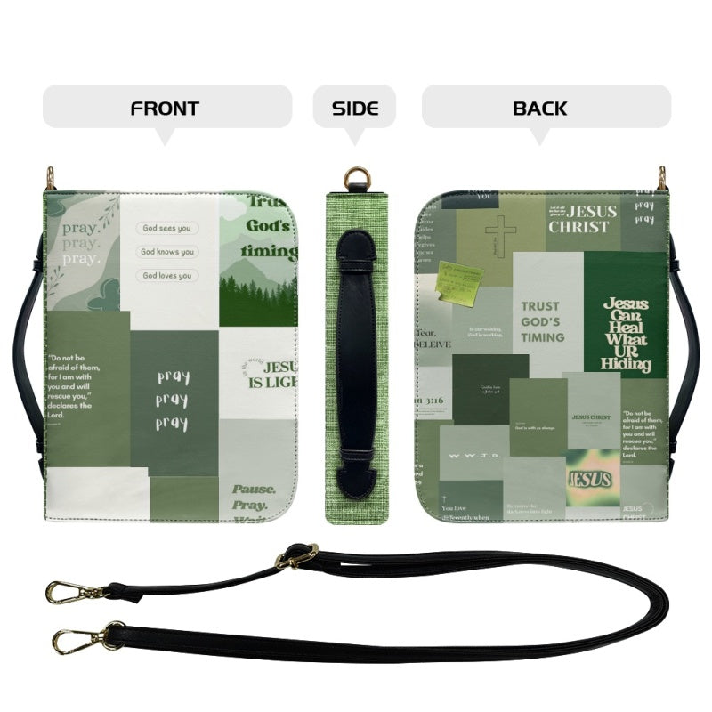 Personalized Green Pray Bible Cover Case