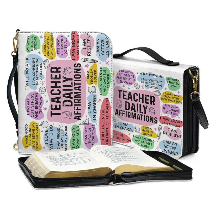 Personalized Teacher Affirmations Bible Cover