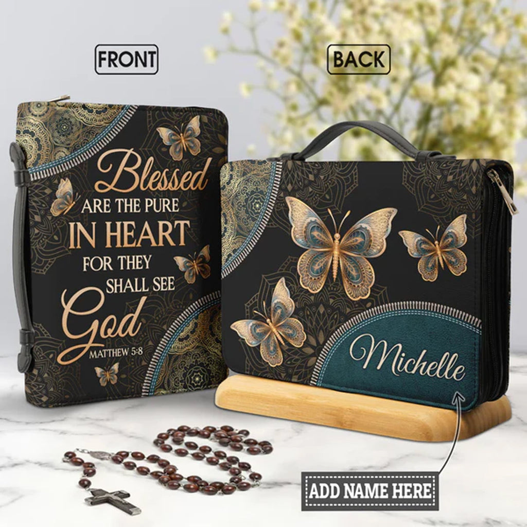 Matthew 5:8 Butterfly Mandala Bible Cover