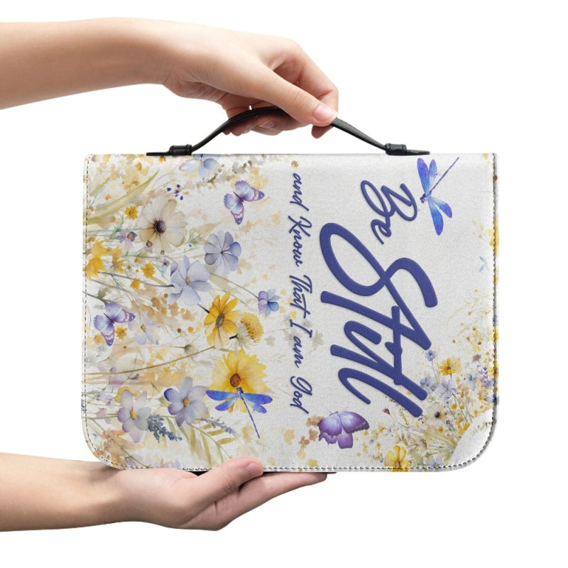 Personalized Be Still Floral Bible Cover