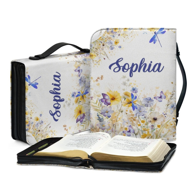 Personalized Be Still Floral Bible Cover