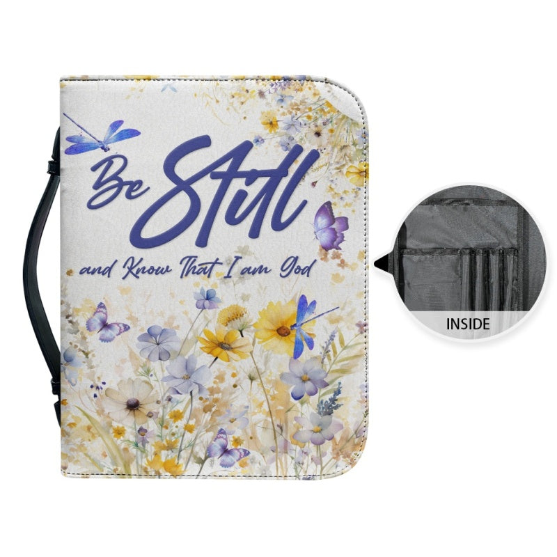 Personalized Be Still Floral Bible Cover