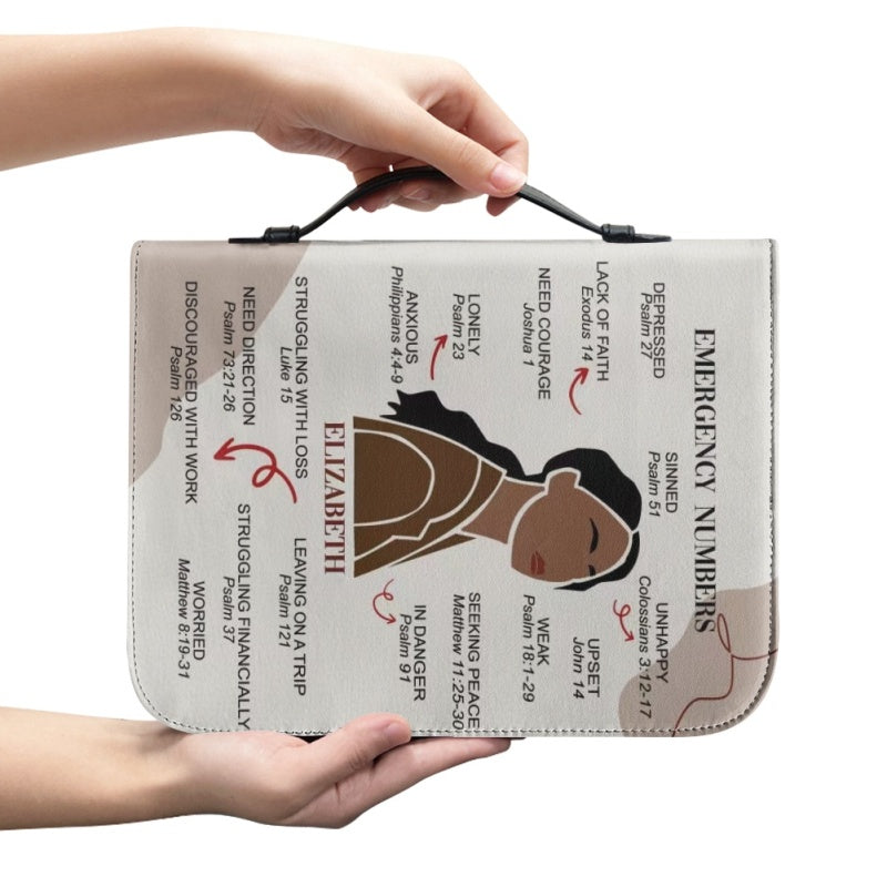 Personalized Emergency Numbers Bible Cover