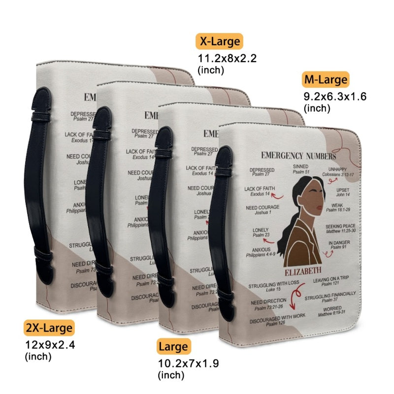 Personalized Emergency Numbers Bible Cover