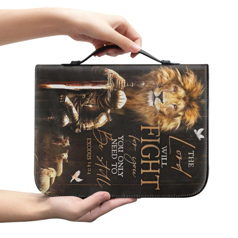 Personalized Lion & Knight Bible Cover