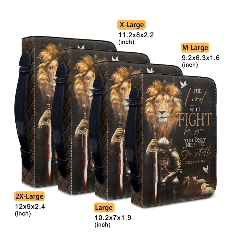 Personalized Lion & Knight Bible Cover