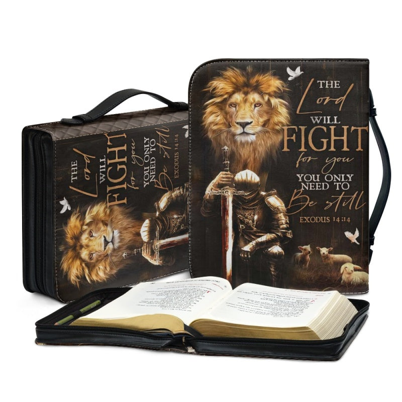 Personalized Lion & Knight Bible Cover