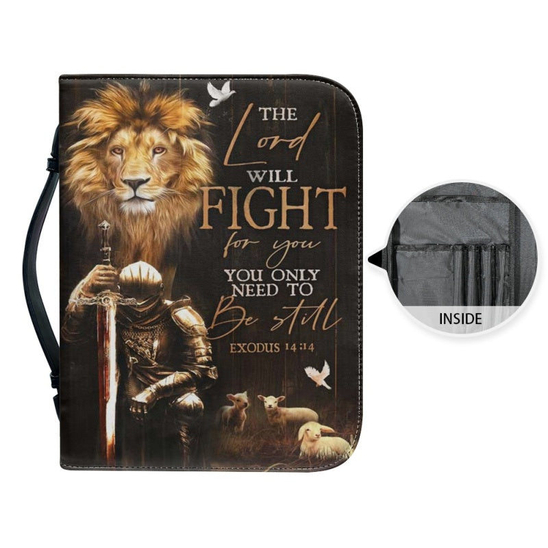 Personalized Lion & Knight Bible Cover