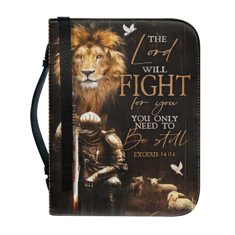 Personalized Lion & Knight Bible Cover
