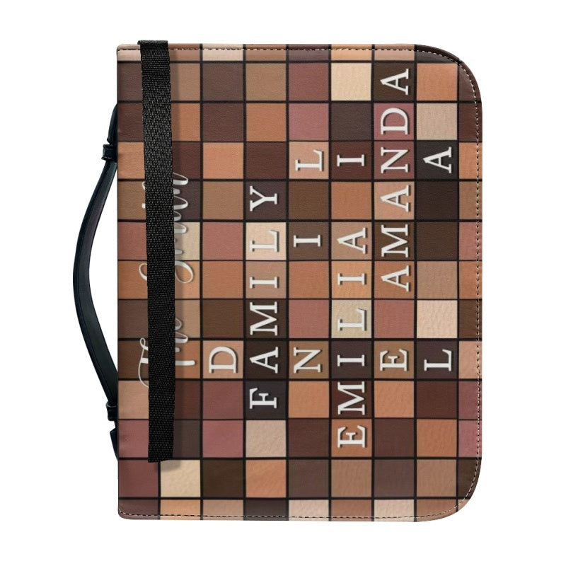 Custom Name Family Leather Bible Cover