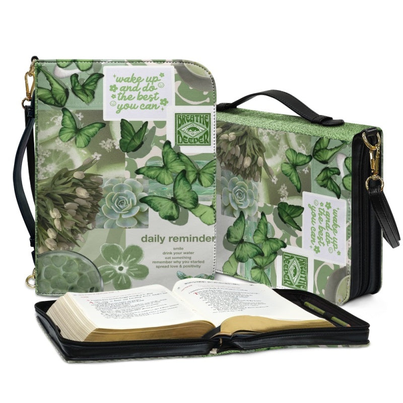 Personalized Green Butterfly Bible Cover