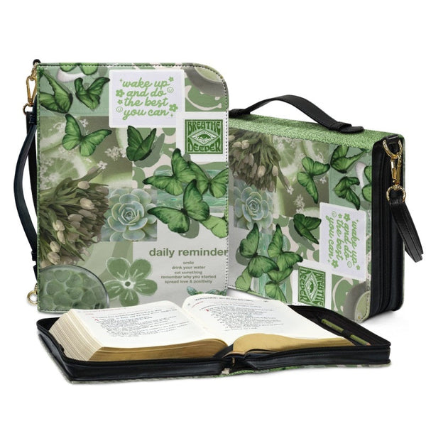 Personalized Green Butterfly Bible Cover