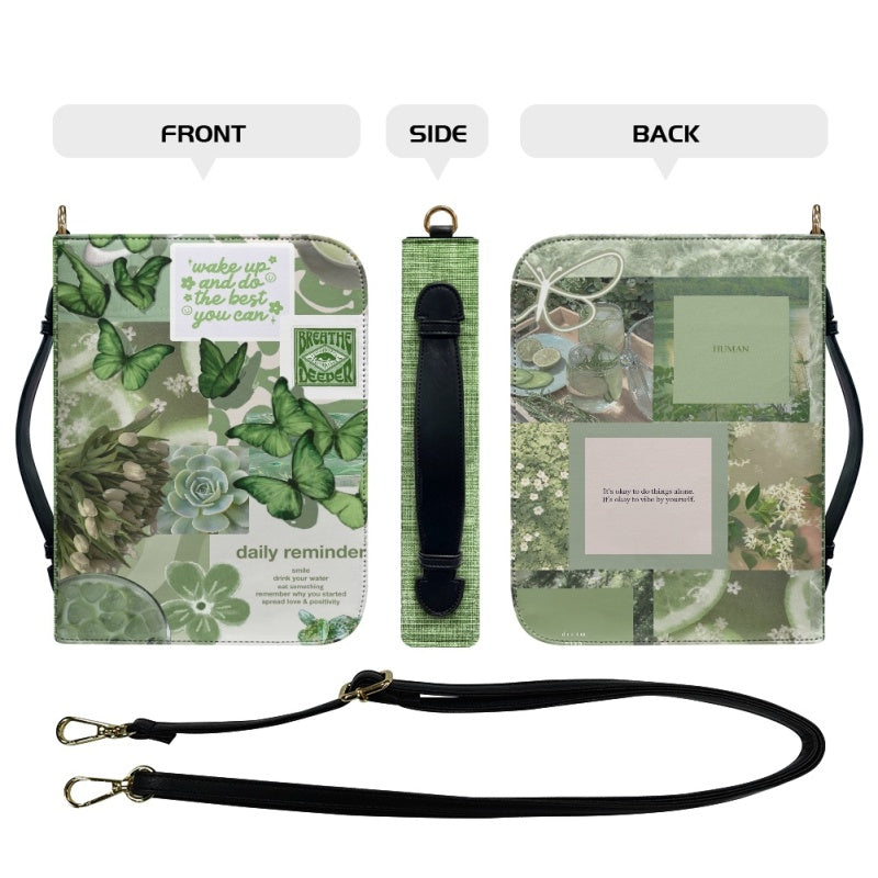 Personalized Green Butterfly Bible Cover