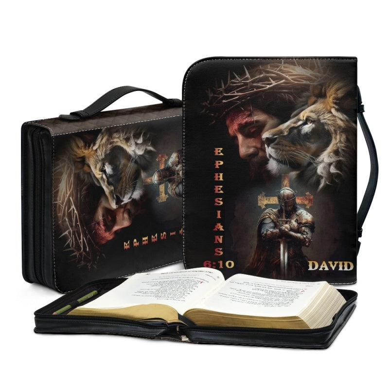 Personalized Warrior of God Lion Bible Cover