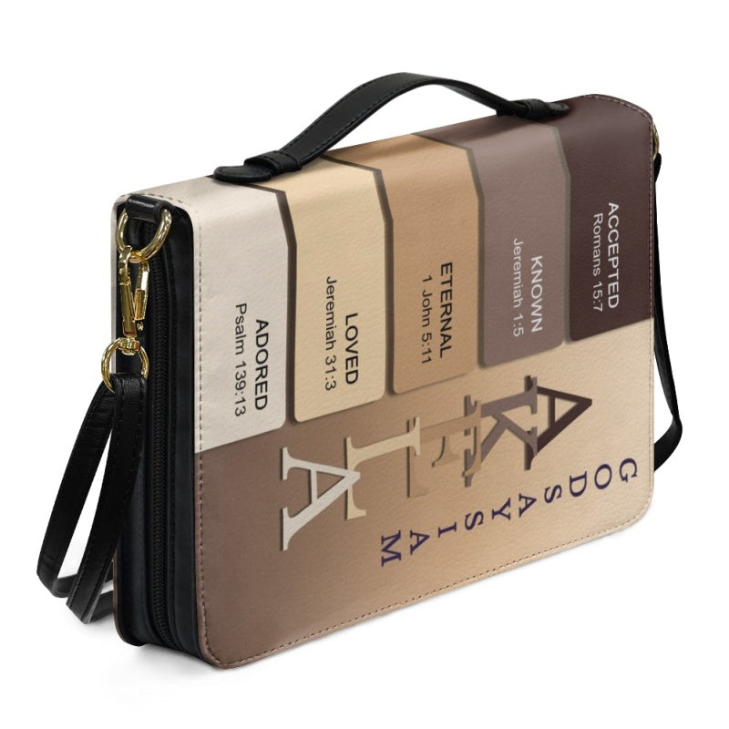 Personalized Name Meaning Bible Cover, Gold Brown