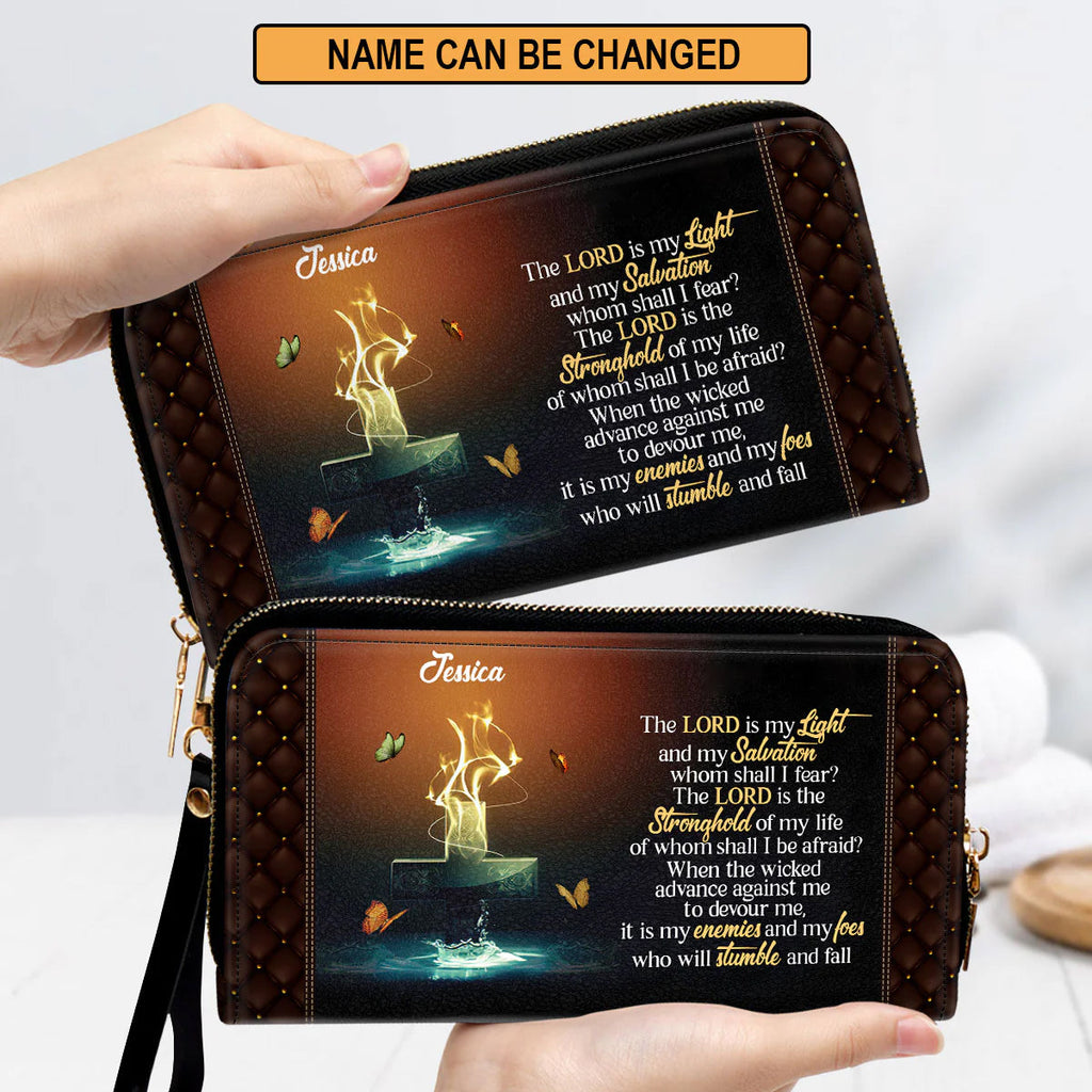 The Lord Is My Light Personalized Leather Tote