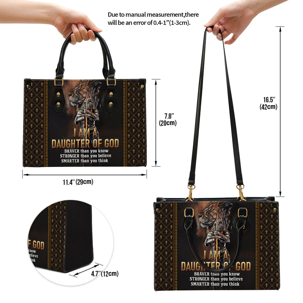 Daughter of God Personalized Leather Tote Bag