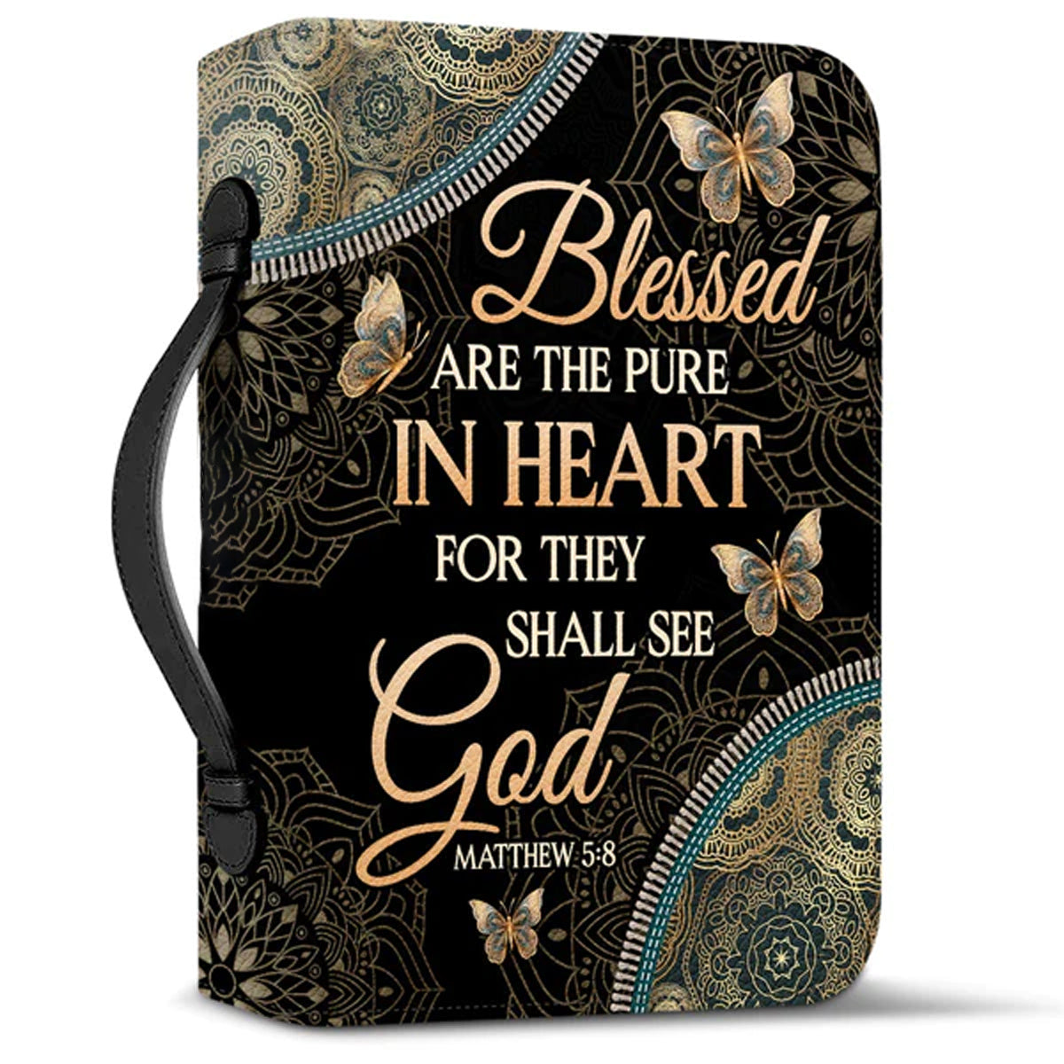 Matthew 5:8 Butterfly Mandala Bible Cover
