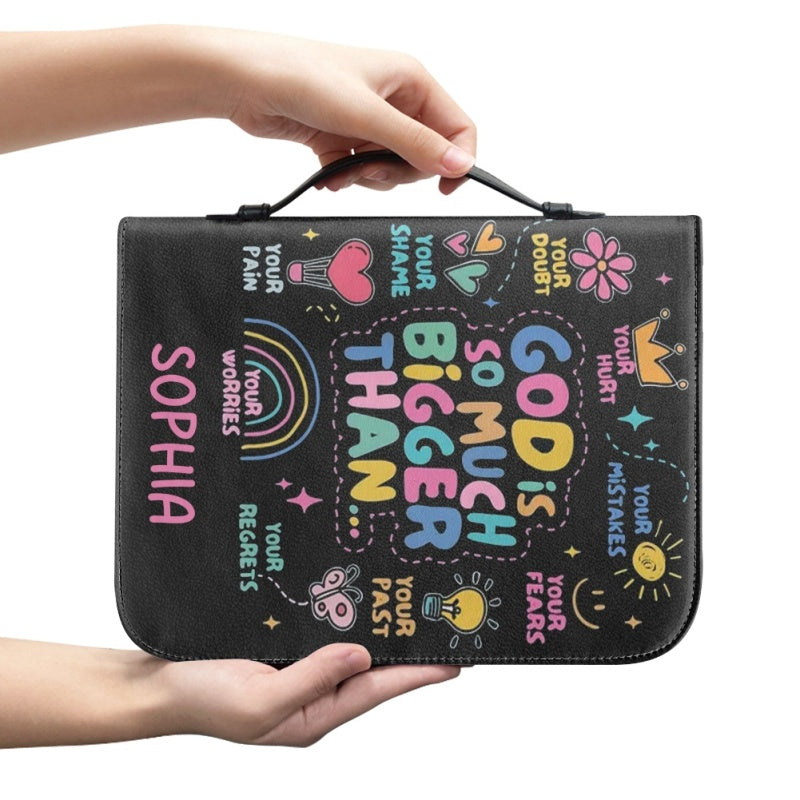 God Is So Much Bigger Personalized Bible Cover