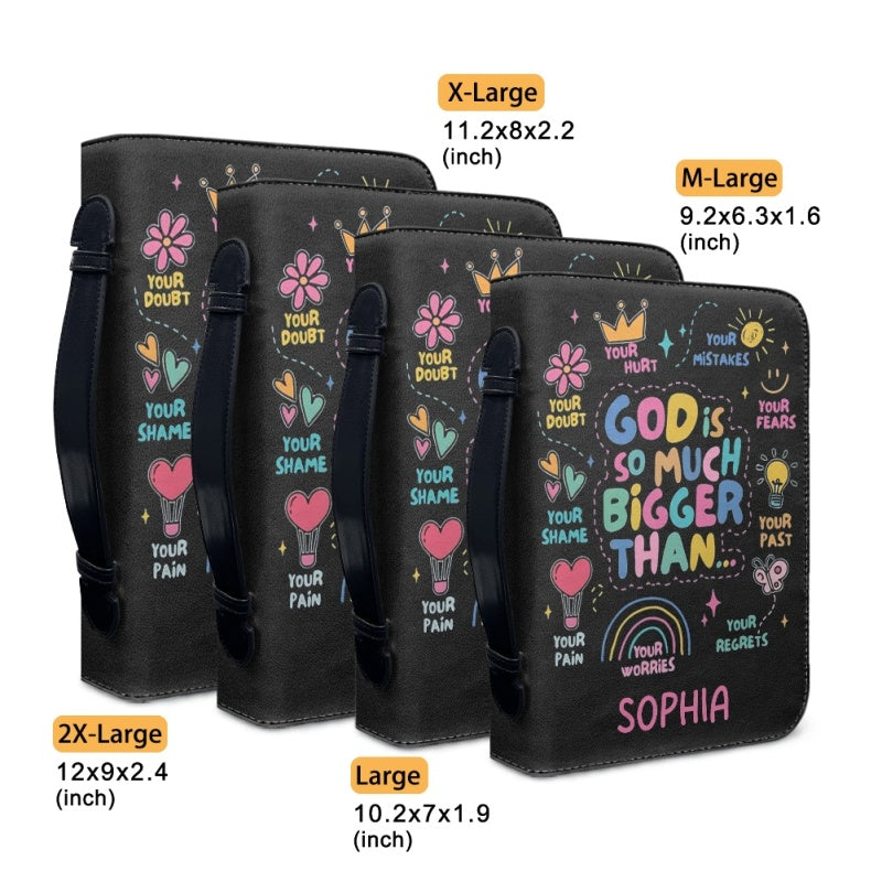 God Is So Much Bigger Personalized Bible Cover