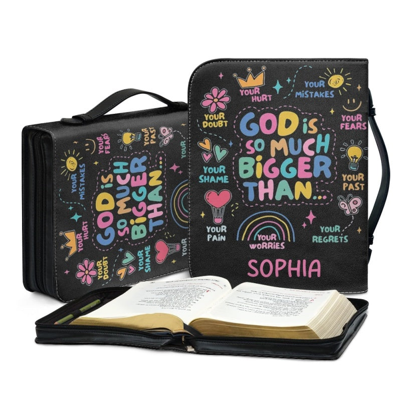 God Is So Much Bigger Personalized Bible Cover