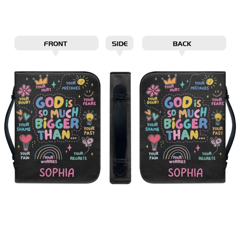 God Is So Much Bigger Personalized Bible Cover