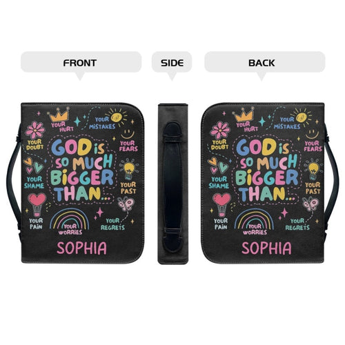 God Is So Much Bigger Personalized Bible Cover