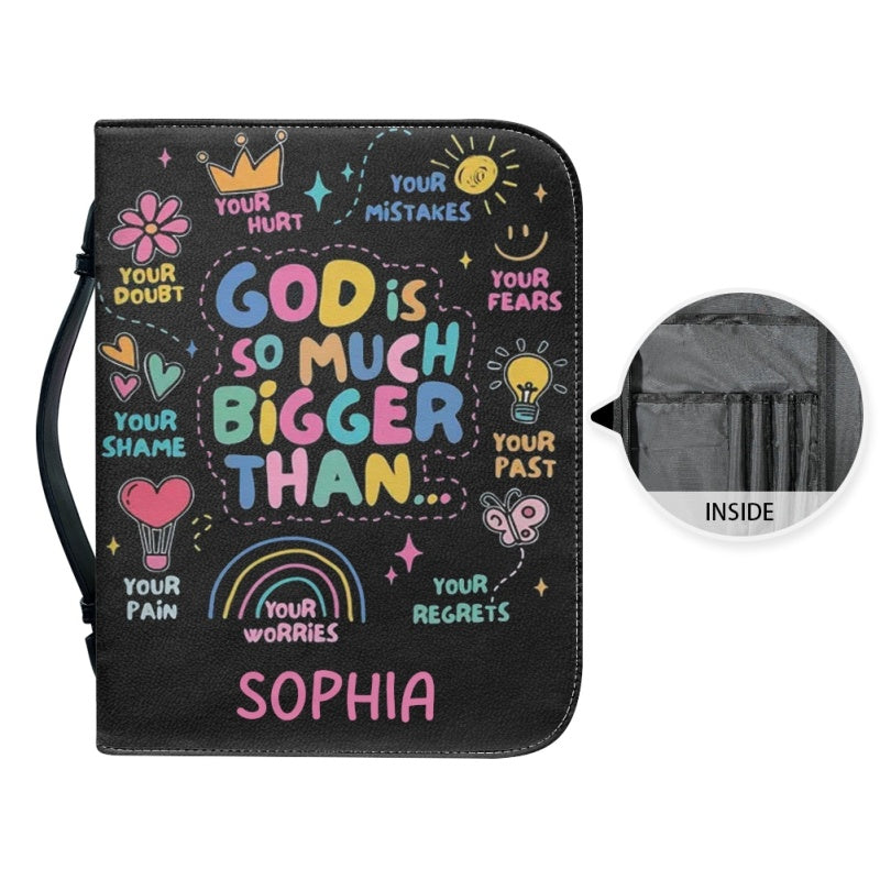 God Is So Much Bigger Personalized Bible Cover