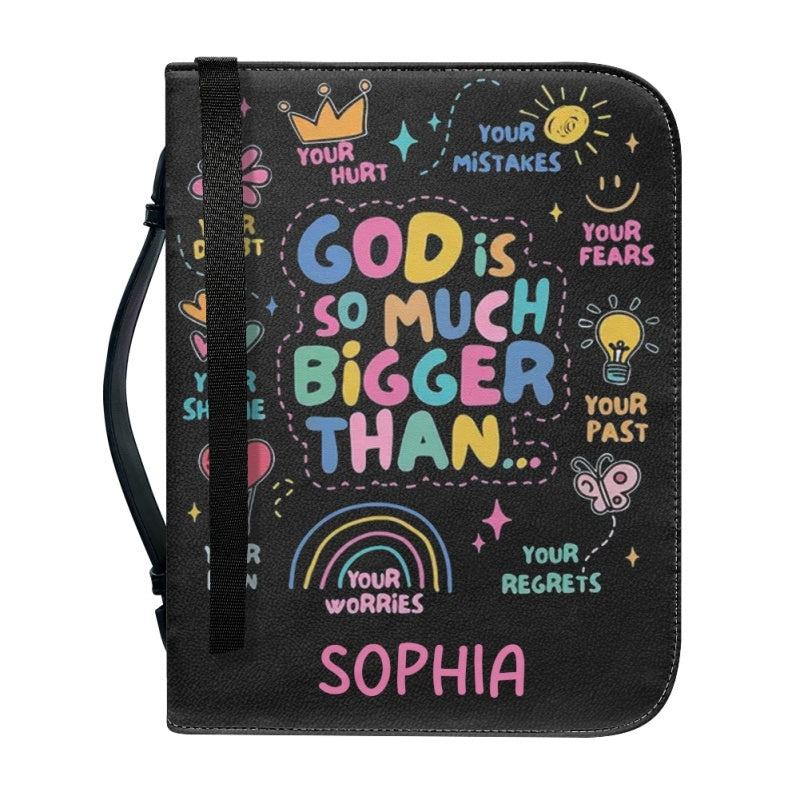 God Is So Much Bigger Personalized Bible Cover