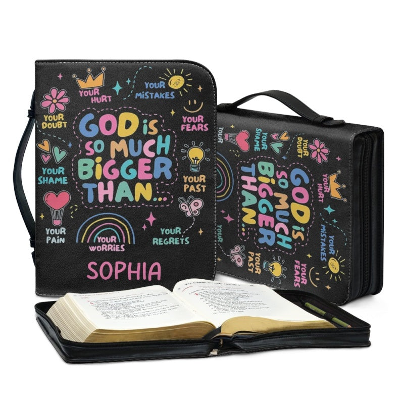 God Is So Much Bigger Personalized Bible Cover