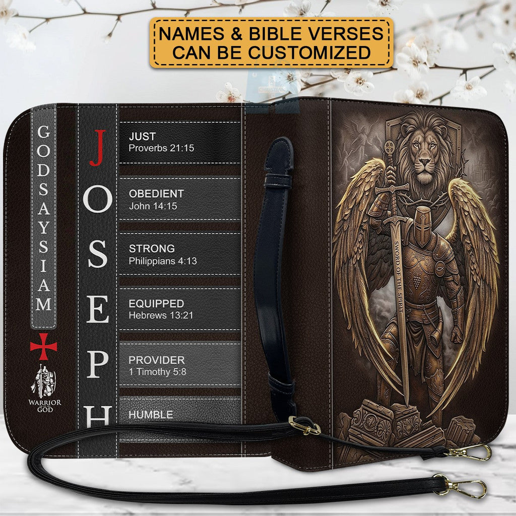 Personalized Warrior of God Bible Cover for Men